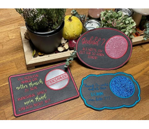 Stickserie ITH - Mug Rug 23x Freche Sprüche